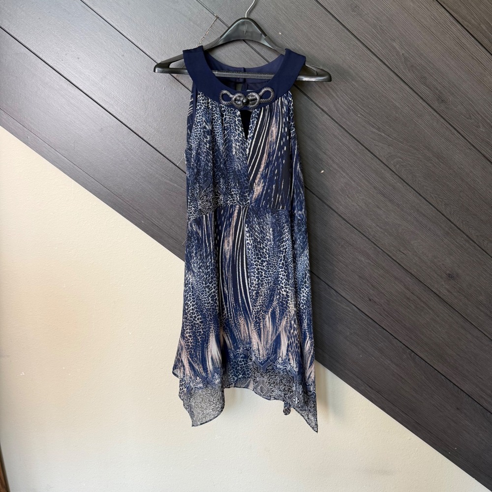 Rabbit Rabbit Rabbit Designs Women's Sheer Lined Handkerchief Hem Dress Size 10